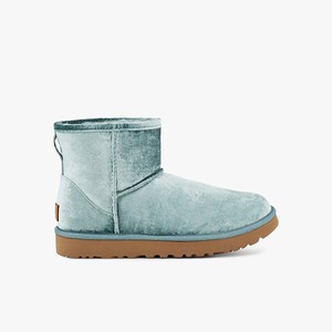 Ugg Classic Mini Velvet Women Boots White/Green (1869TQNAZ)